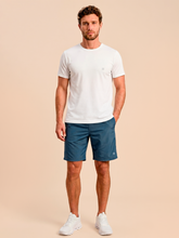 Load image into Gallery viewer, Model Front: Men's Board Shorts — Grey Tie-Dye, UPF50+
