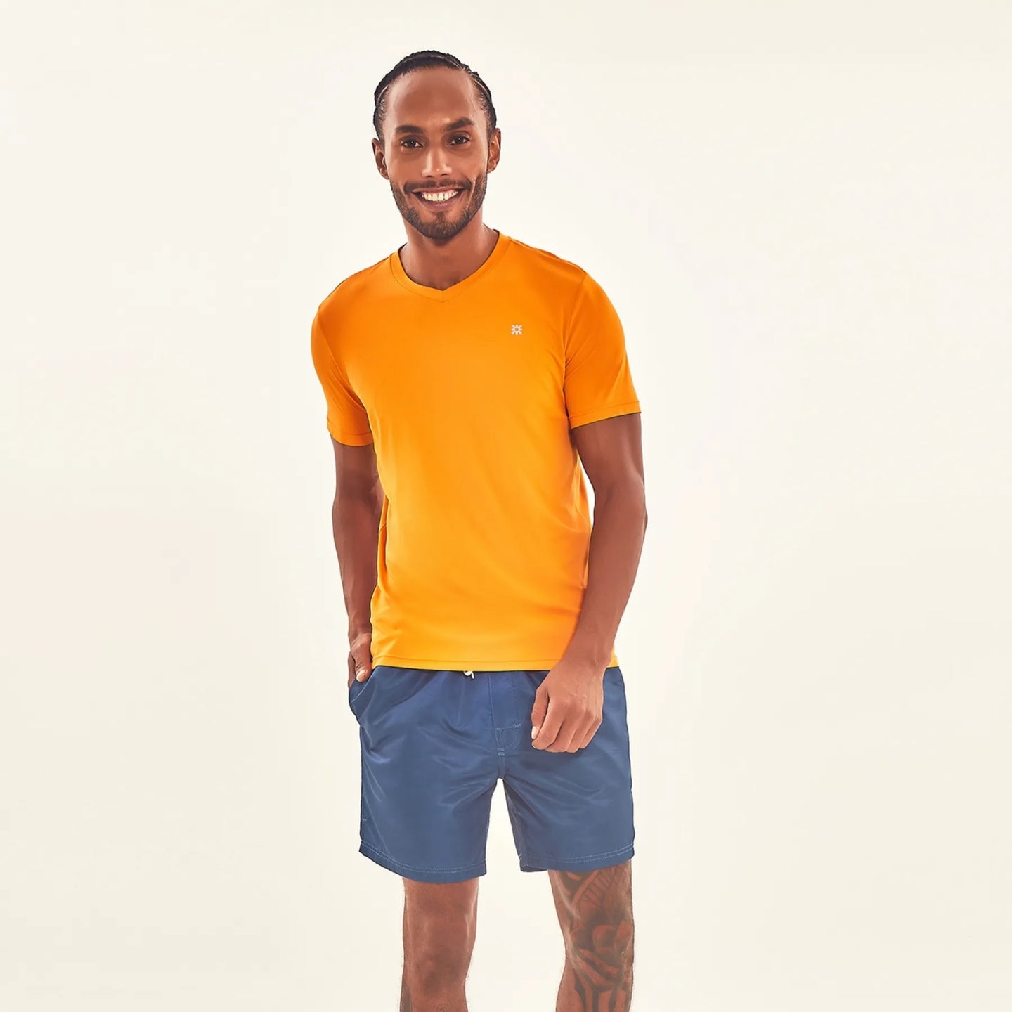 Long Sleeve Rash Guard Sport Fit Orange UPF50+
