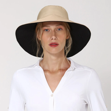 Load image into Gallery viewer, Model Front: Uv Line Floppy Hat San Diego Kaki/Preto
