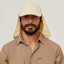 Load image into Gallery viewer, Model Front: Neck Cap Africa 2021 Masc Sand UPF50+

