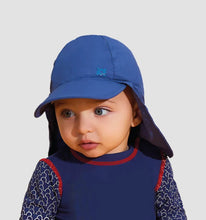 Load image into Gallery viewer, Baby/Toddler Legionnaire Cap Navy UPF50+
