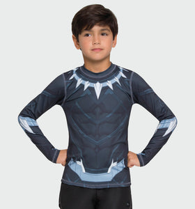 Kids Rash Guard - Black Panther Long Sleeve top UPF50+
