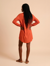 Load image into Gallery viewer, Model Back: Shirtdress Copenhagen Pitanga UPF50+
