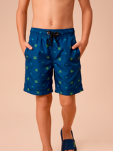 Load image into Gallery viewer, Gallery: Boys' Swim Shorts — Pirate Print, UPF50+
