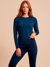 Load image into Gallery viewer, Gallery: Women's Long Sleeve Rash Guard — Cobalt Blue, UPF50+
