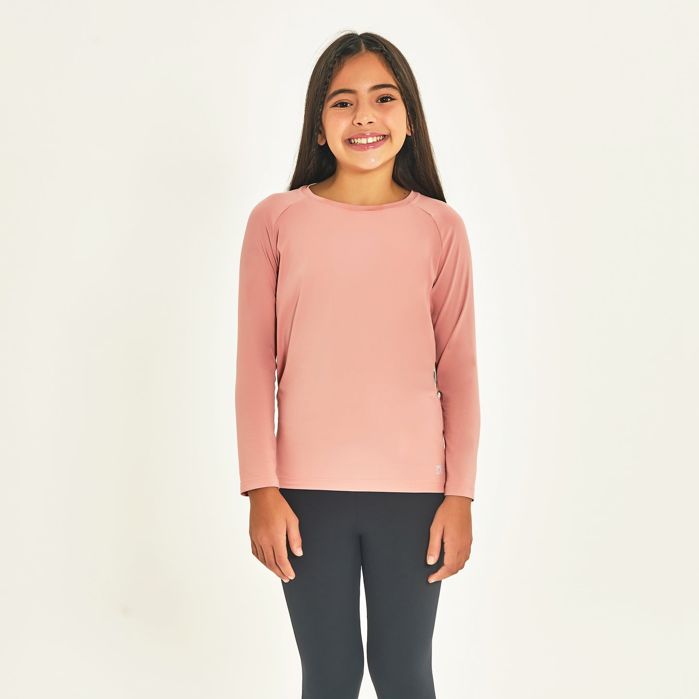 Kids Rash Guard Long Sleeve Rose UPF50+