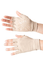 Load image into Gallery viewer, Fingerless Gloves Beige UPF50+
