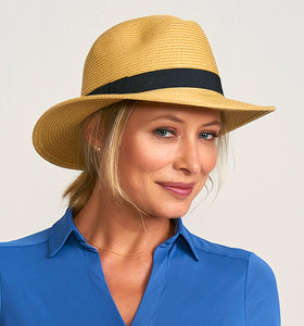 Panama Hat Shanghai Beige/Black UPF50+