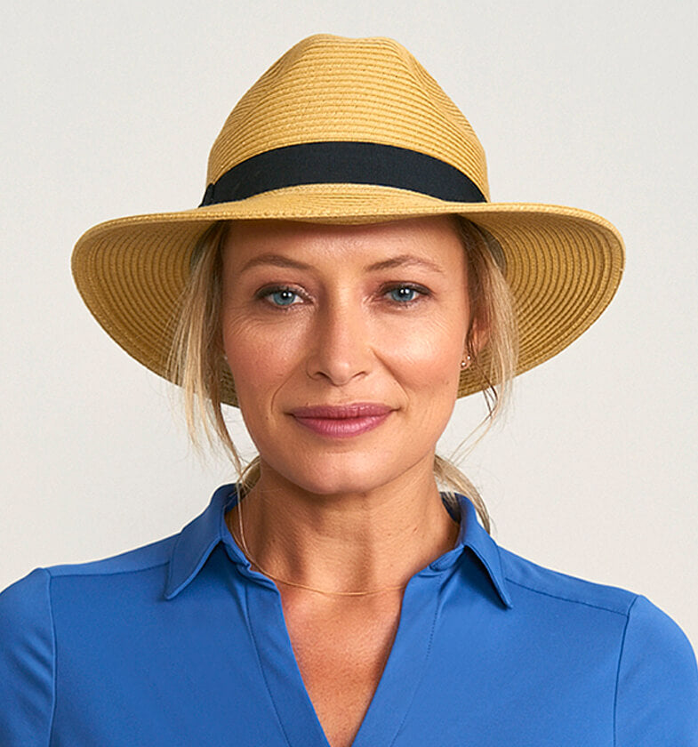 Panama Hat Shanghai Beige/Black UPF50+