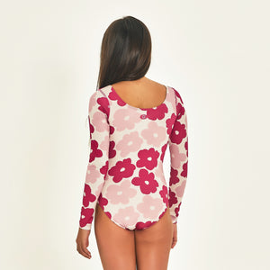 Swimsuit Flowers Long Sleeve UPF50+