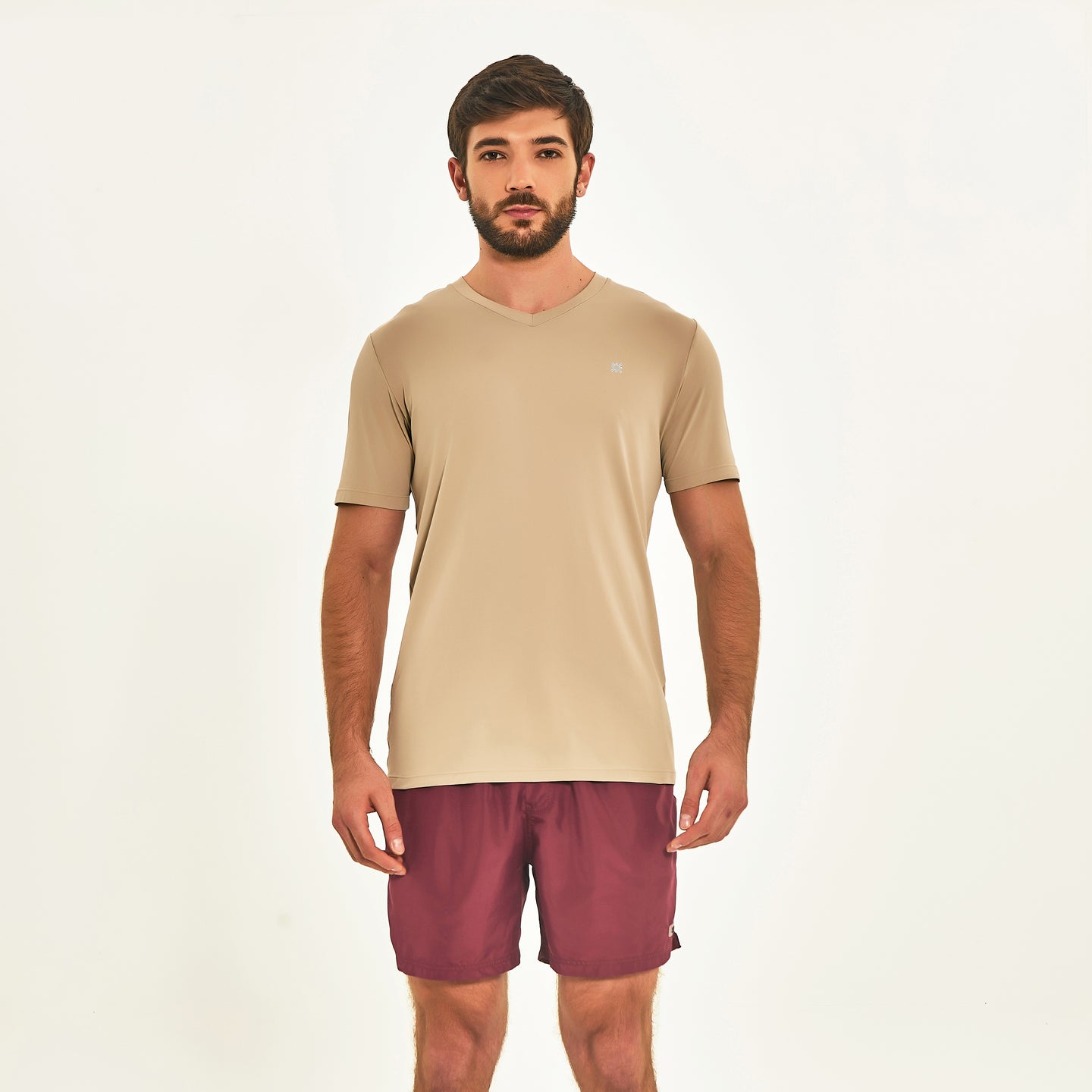 T-Shirt Sport Fit Beige UPF50+