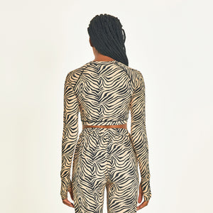 Long Sleeve Top Zebra UPF 50+