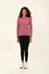 Model Front: Uv Line Rash Guard Camiseta Uvpro Br Ml Malva Upf50+