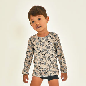 Image 02: Uv Line Rash Guard Longsleeve Baby Zebra Upf50+