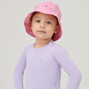 Image 04: Uv Line Bucket Hat Napoli Basic Kids Rosa Chiclete Upf50+