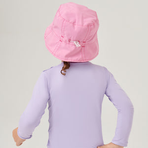 Image 05: Uv Line Bucket Hat Napoli Basic Kids Rosa Chiclete Upf50+