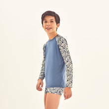 Load image into Gallery viewer, Image 02: Uv Line Rash Guard Rash Guard Kids Costela Aco Off White Upf50+
