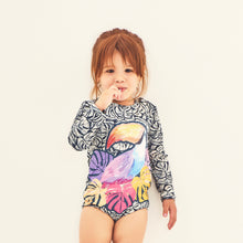 Load image into Gallery viewer, Model Front: Uv Line Baby Swimwear Swimsuit Baby Tucano Upf50+
