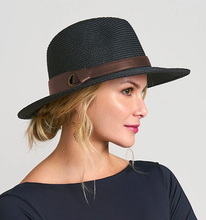 Load image into Gallery viewer, Fedora Hat Giovana Black UPF50+
