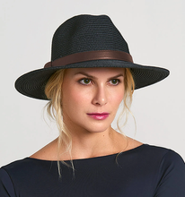 Load image into Gallery viewer, Fedora Hat Giovana Black UPF50+
