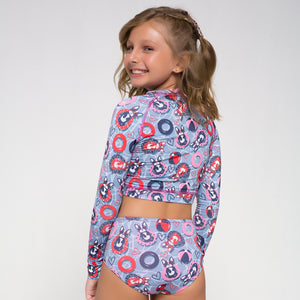 Girl's Swimsuit Two-piece Frenchie UPF50+