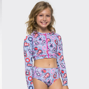 Girl's Swimsuit Two-piece Frenchie UPF50+
