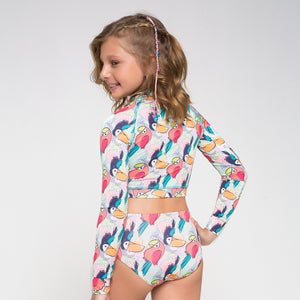 Girl's Swimsuit Two-piece Toucan UPF50+