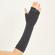 Load image into Gallery viewer, Fingerless Long Gloves Black UPF50+
