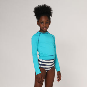 Kids Rash guard turquoise UPF50+