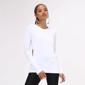 Rash Guard Sport Fit Long Sleeve White UPF50+