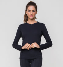 Load image into Gallery viewer, Rash Guard Sport Fit Long Sleeve Black UPF50+
